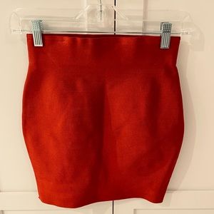 Wow Couture red tight mid-thigh level skirt, size small